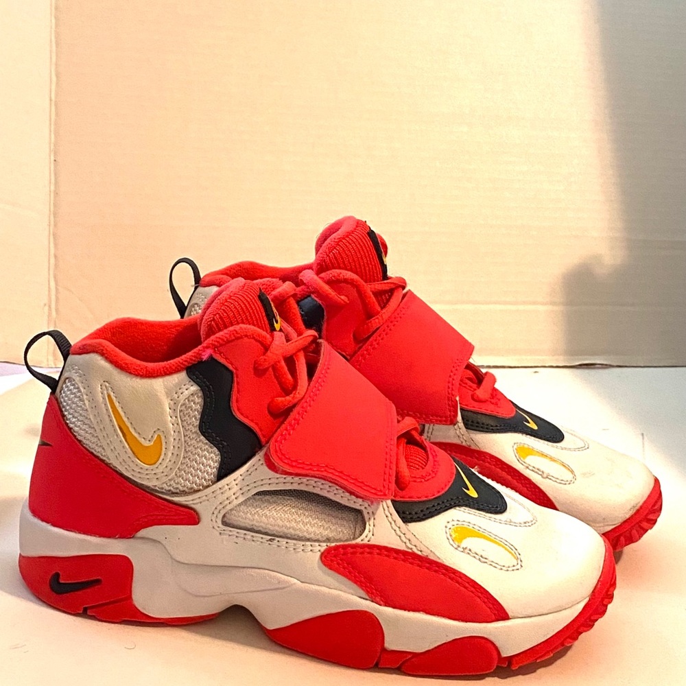 Boys 3 Air Max Speed Turf GS RED ORBIT NEON SHOES